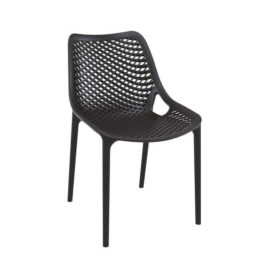 Office Needs Direct AIR Modern Side Stacking Chair in Black Restaurant Cafe Furniture Min Order of 4