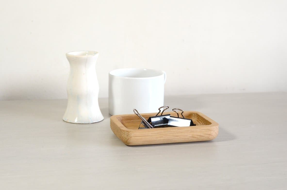 Oak Paperclip and Pin Tray