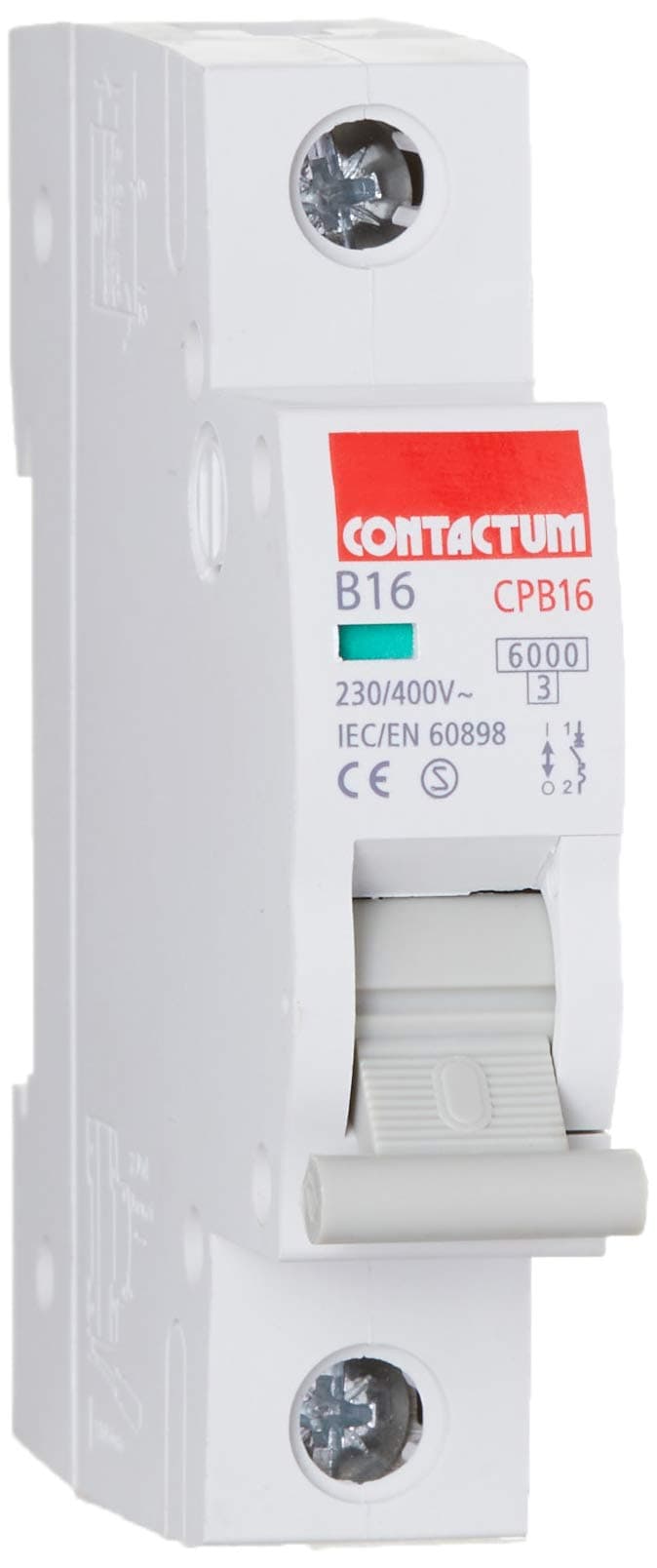 Contactum CPB16 SP MCB, Type B, 16A, 6kA