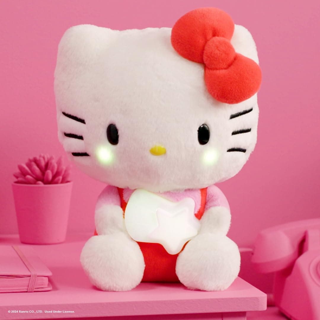 Hello Kitty and Friends - Hello Kitty 10-inch Illuminating Feature Plush - 5 Colors and Twinkle Sounds - Amazon Exclusive - Officially Licensed Sanrio Product from Ages 6+
