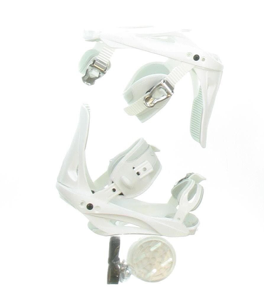 New Snowjam Spice Snowboard Binding White Women's Medium 7.0 - 11.0