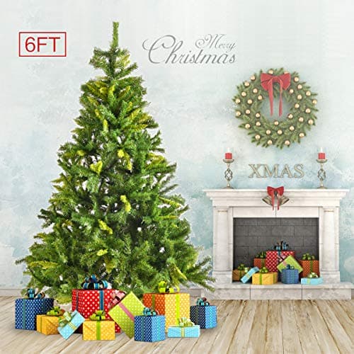 ARTETHYS Artificial Christmas Tree - Xmas Pine Tree with Solid Metal Legs for Indoor and Outdoor (6 FT)