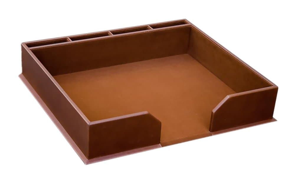 Dacasso Leather Conference Pad Holder, Rustic Brown (A3280)