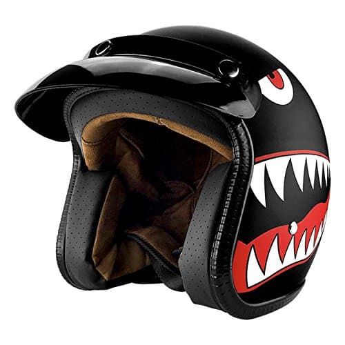 3/4 Open Face Motorcycle Helmet With Visor Matte Finish Black Shark
