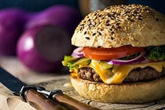 Chicago Steak Company - Gourmet Steak Burgers - 8 (8 oz.) USDA Choice Beef Steak Burgers Barbeque Grill Beef Burgers - Meat Lover's Classic Steakburgers Made from Midwestern Corn-Fed Beef for Grilling & Smoking