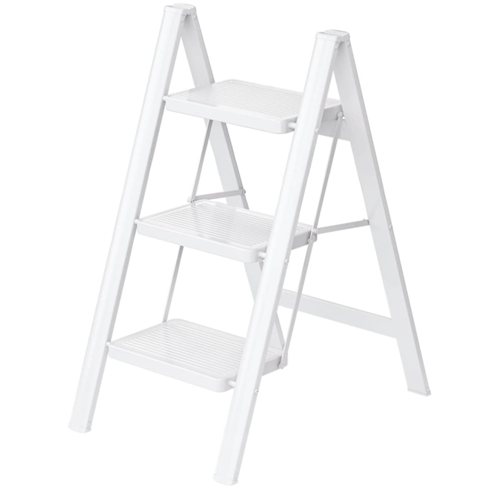 MASHART 3 Step Ladder,Folding Step Stool with Wide Anti-Slip Pedal,330lbs Load Capacity,Lightweight and Portable for kitchen space saving