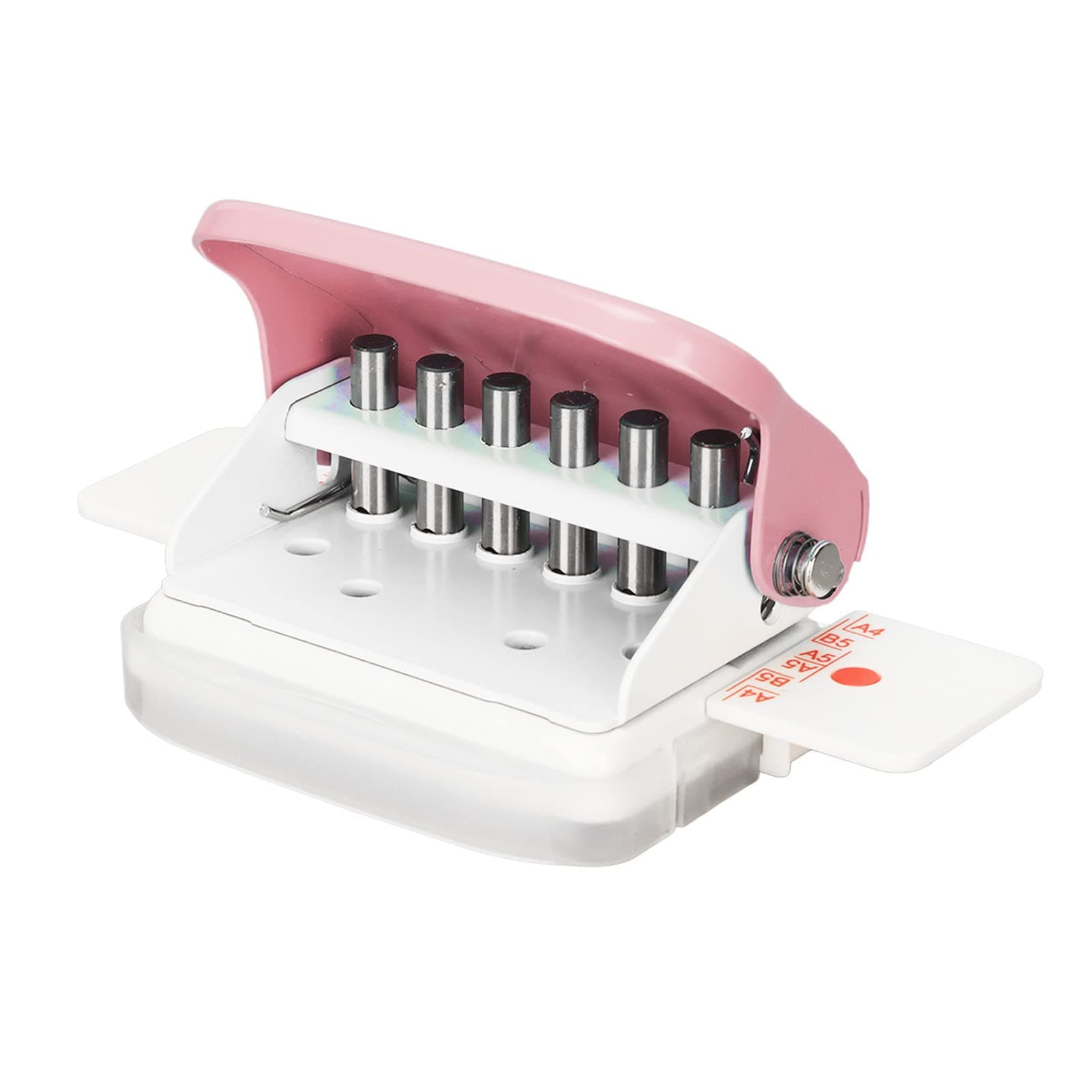 Mini Binding Machine, 6 Holes Cinch Book Binding Machine, Punching 5 Sheets, for 30 Holes B5 26 Holes A5 20 Holes Flipchart Inner Pages Punching()