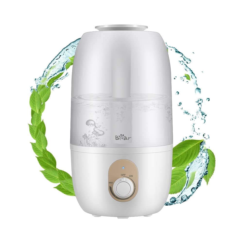 Bear 3L Cool Mist humidifier, Quiet Humidifier Auto Shut ，Adjustable Mist Output Water Tank for Baby Room Bedroom and Office