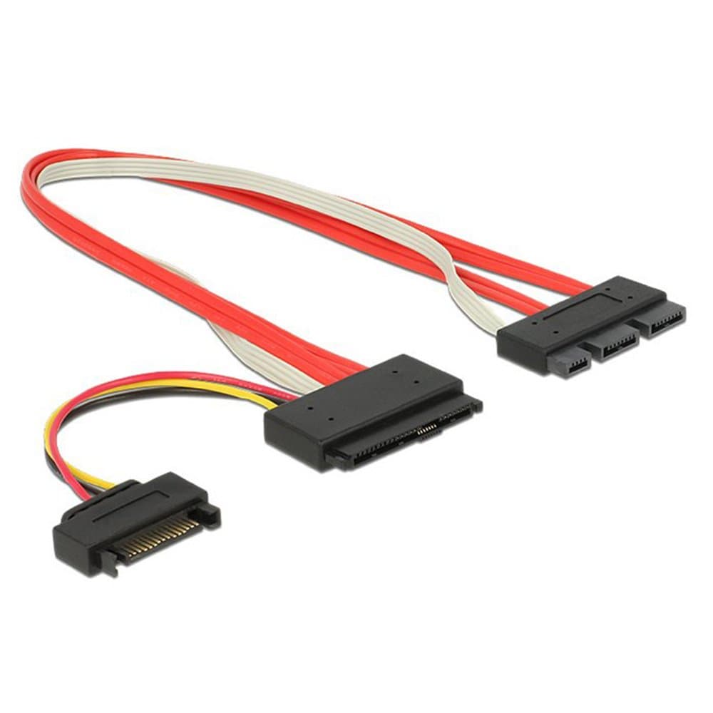 HLT SFF-8639 SATA 3.2 Express 18pin (7+7+4) & 15Pin Power to SFF-8482 SAS Express 29pin Data Raid Cable