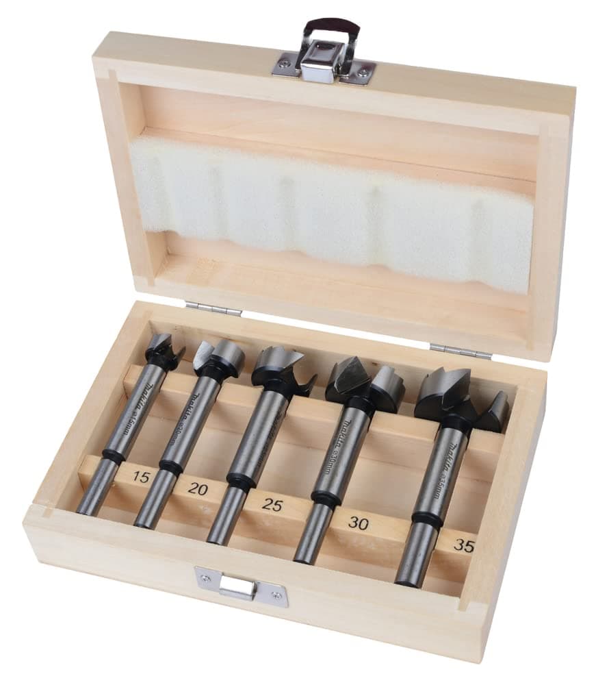 D-47363 5 Piece Forstner Drill Bit Set