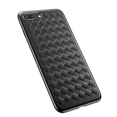 LeaLek iPhone 7 plus/8 plus Case Slim Fit Shell Soft Matte Texture Full Protective Flexible Anti-Scratch Anti-Shock Cover Case Breathable Plaid Weaved TPU Gel Case for iPhone 8+/7+ …