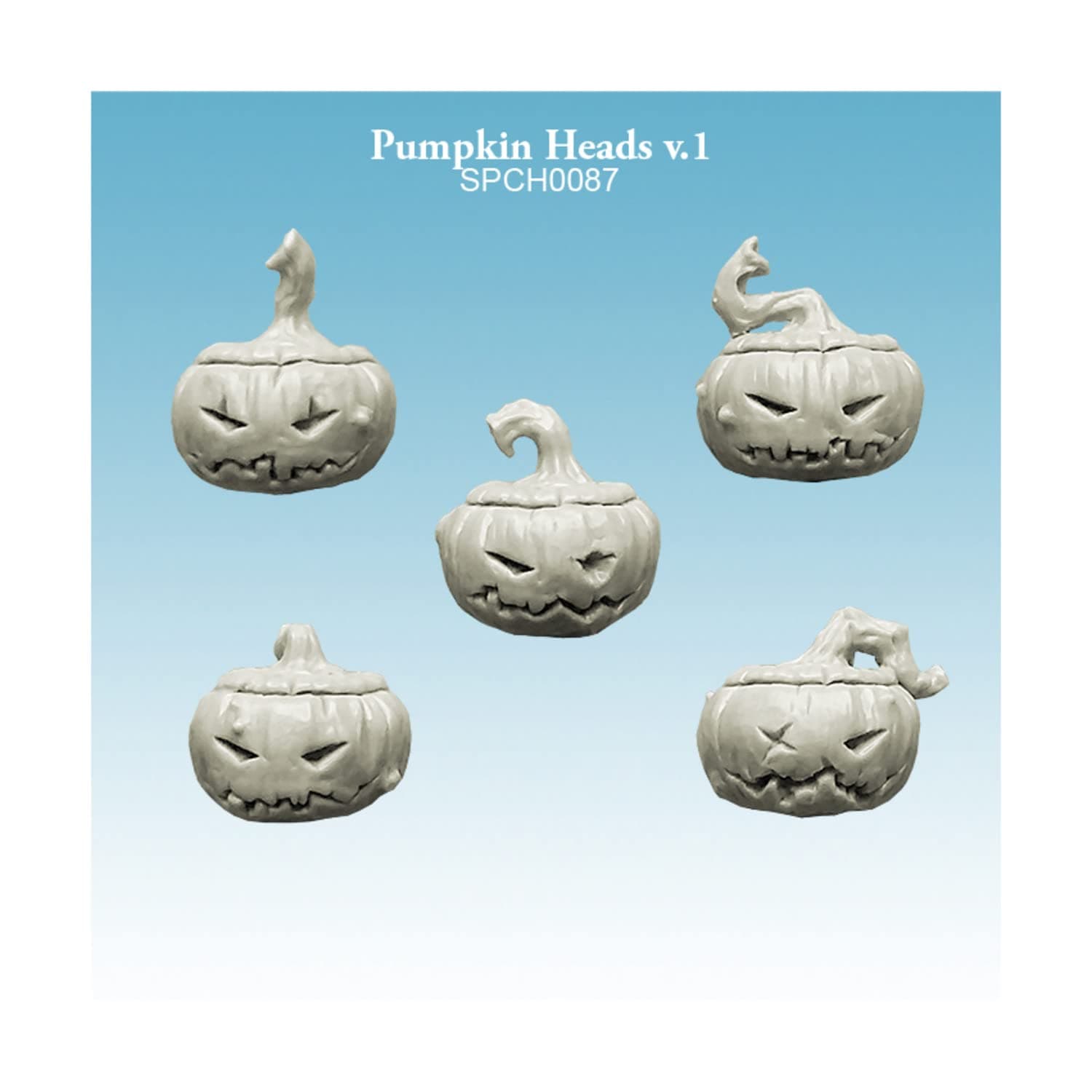 Spellcrow28mm Miniature Bits Pumpkin Heads v.1