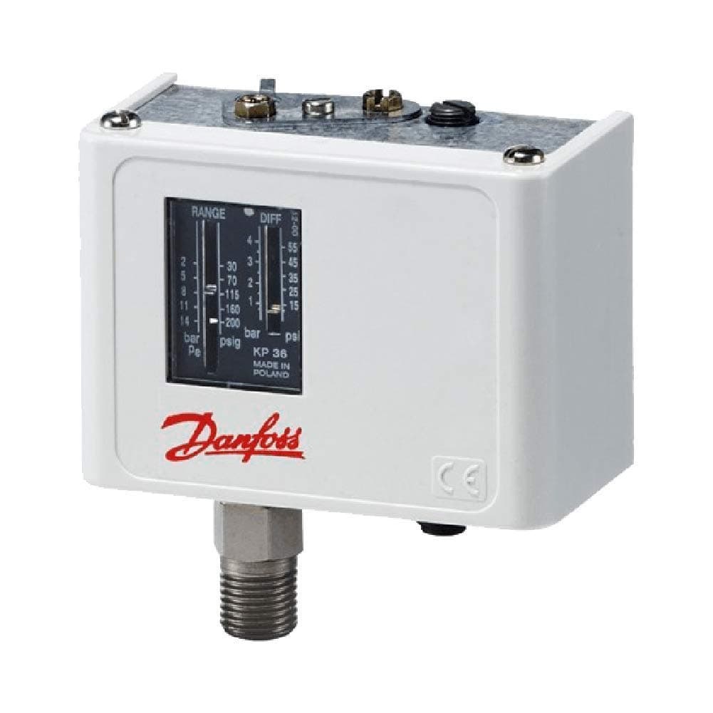 OCEAN STAR :- Danfoss KP-35 Pressure Switch, R:-0.2 to 7.5 BAR, D:0.7 to 4 BAR, IP 30 for Water Pump