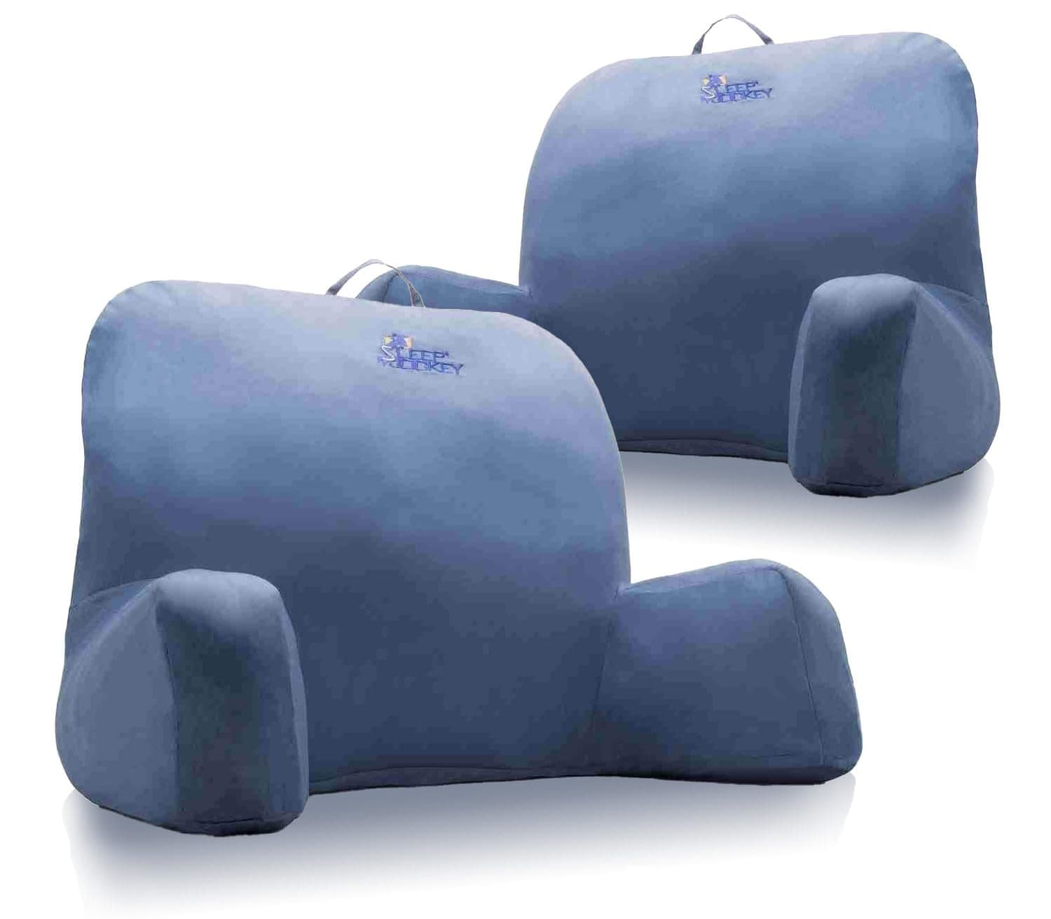 Bed Reading Pillow with Arms - Rest & Support Pillow - Super Soft (Not Overstuffed) Egyptian Cotton