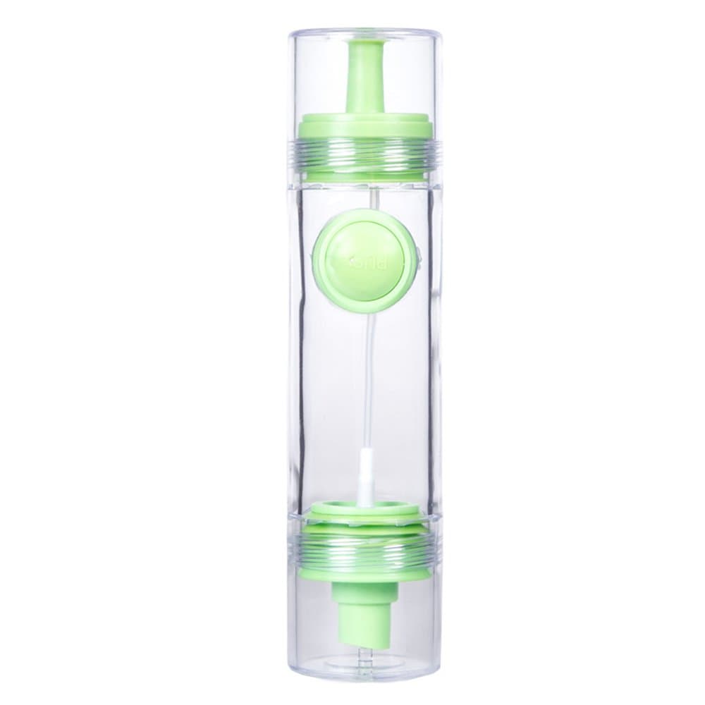 Dual Function Kitchen Vinegar Oil Sprayer Dispenser Clog Free Clear Acrylic Oil Dispenser Bottle for Salad,Grill,Barbecue (Green)