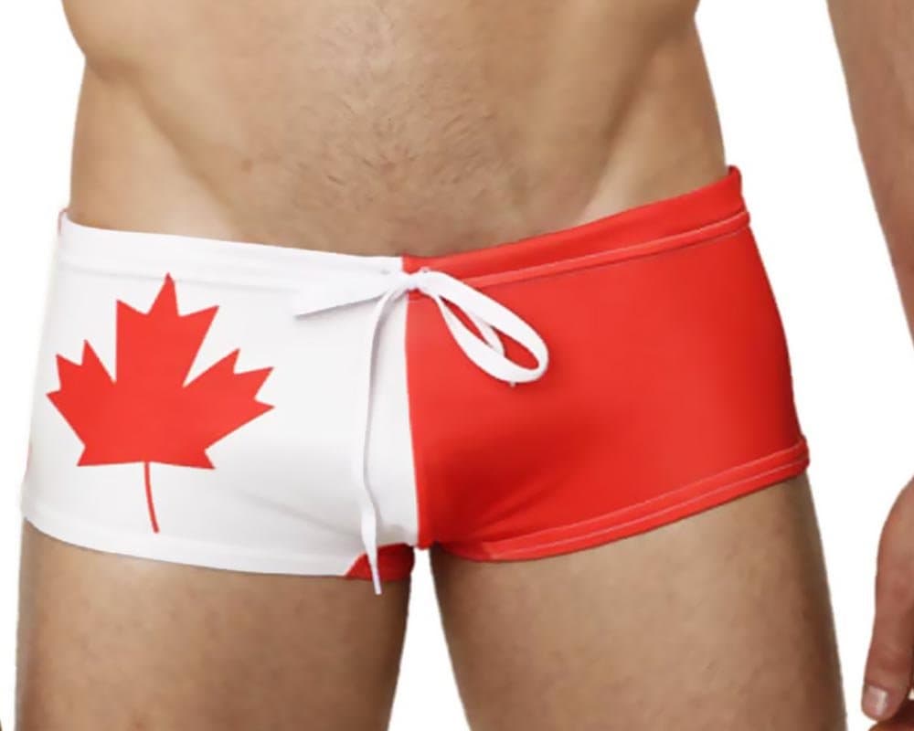 Mensuas Canada Flag Swim Trunk