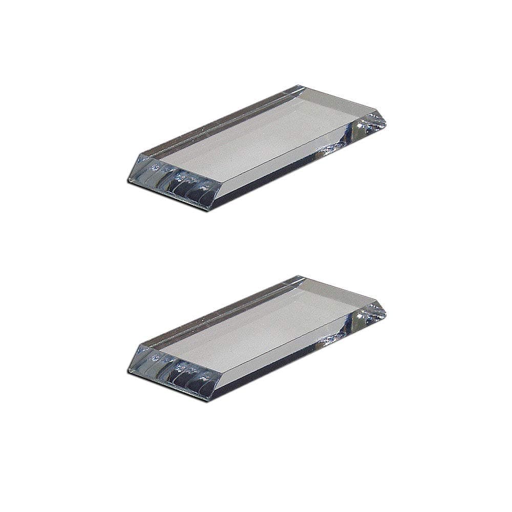 Mirart1x3 Pull Handle, Self Stick Acrylic Mirror Finger Glide Beveled Knob (2 Pack)