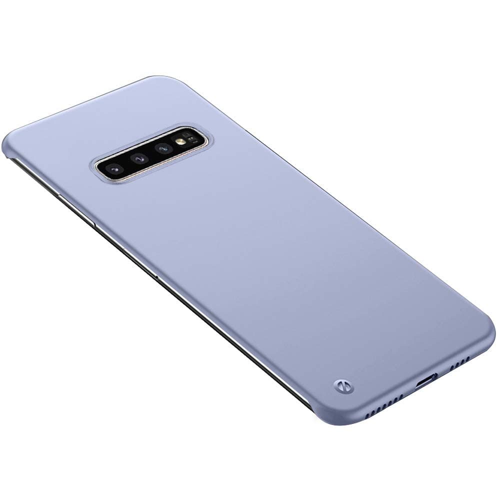 Quadaime Compatible with Samsung S10 Plus Case, Ultra Thin Hard PC Anti-Scratch Matte Case Slim Shockproof Frameless Design Phone Cover Compatible with Samsung Galaxy S10+ / S10 Plus - Light blue
