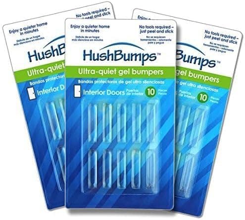 HushBumps Ultra-Quiet, Energy Absorbing Compound Bumpers for Interior Doors – 30 Pieces - Multi-Compound Polyurethane Absorbs Shock & Dampens Sound – Reduces Closing Noise and Vibration
