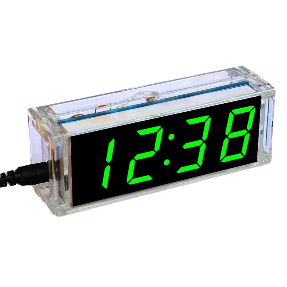 3 In 1 Led Digital Tube Clock Kit Temperature Multicolor Display Soldering Clear W6h1 Kit Assembly Week With Electron Cover