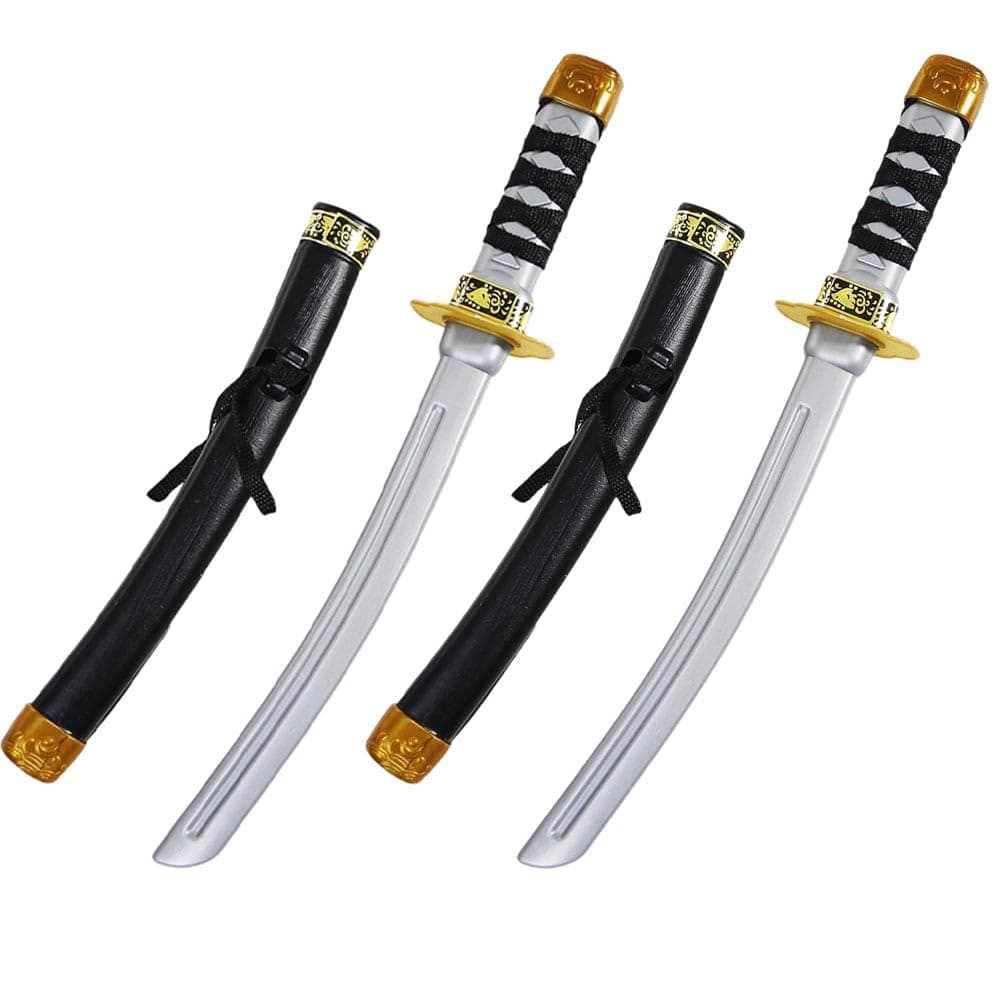zonzxcv 2 Pcs Plastic Samurai Sword Katana Sword Prop Katana Cosplay 16.5" (Style B)
