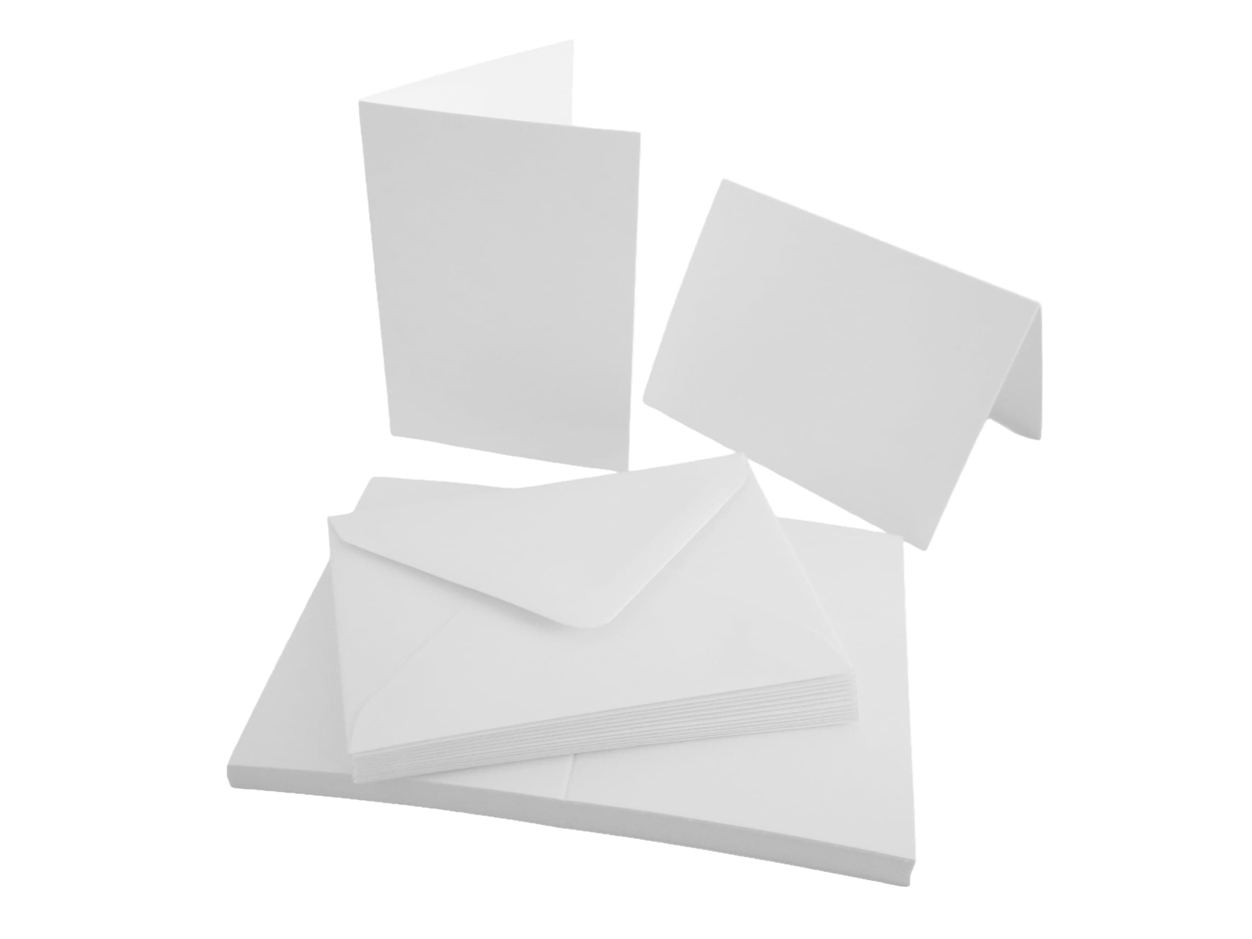 JACKDAW EXPRESS 50 x A7 Smooth White Card Blanks & Envelopes AM258