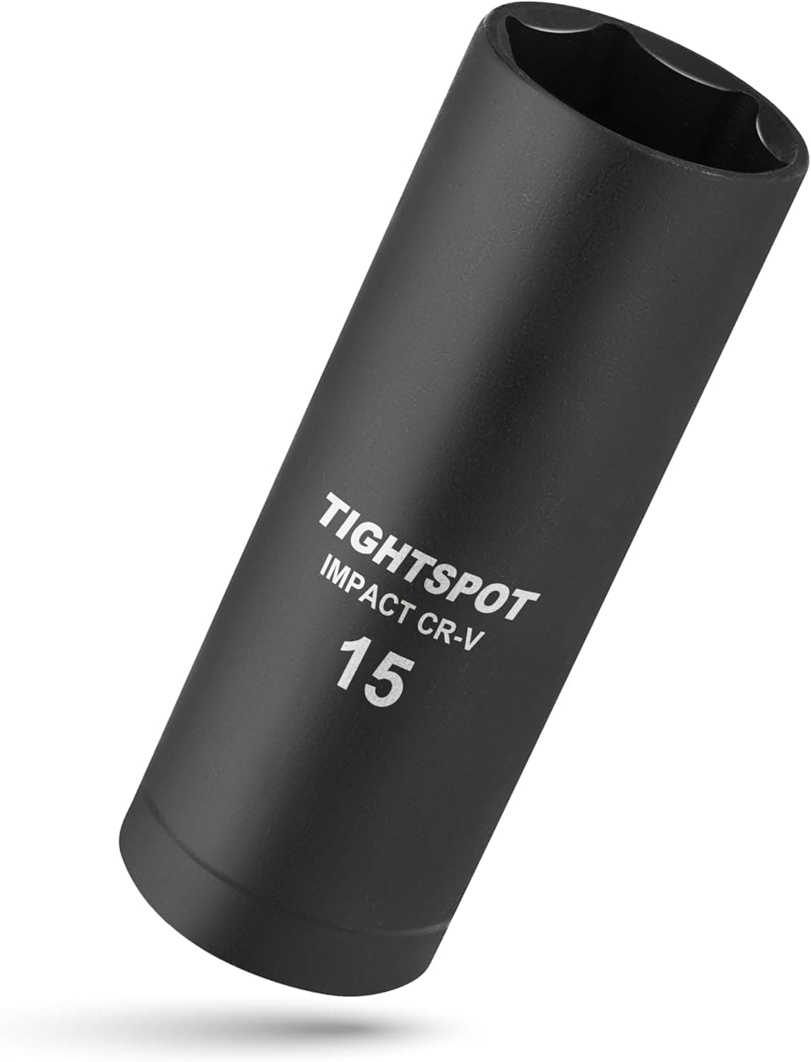 1/2 Inch Drive - 15 mm Deep Impact Socket with Anti-Rounding 6 Point Design, Heat-Treated CRV Steel, Metric