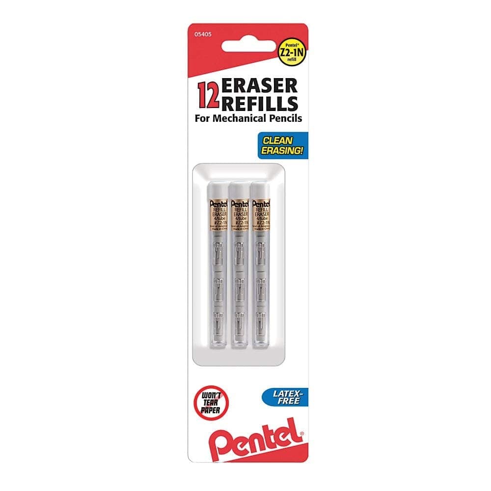 399683 Refill Erasers White 12/Pack (Z2-1N),Tube