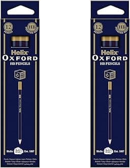 Helix Oxford Hb Grade Graphite Pencils (Pack of 24) with Plastic Free Packaging