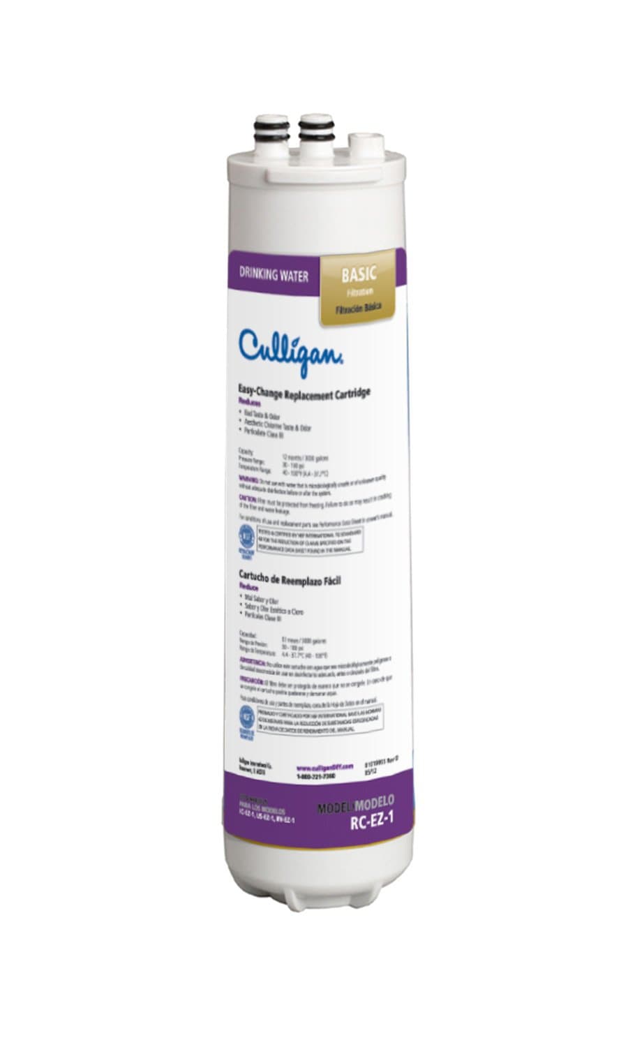 Culligan RC-EZ-1 EZ-Change Basic Water Filtration Replacement Cartridge, 3,000 Gallons