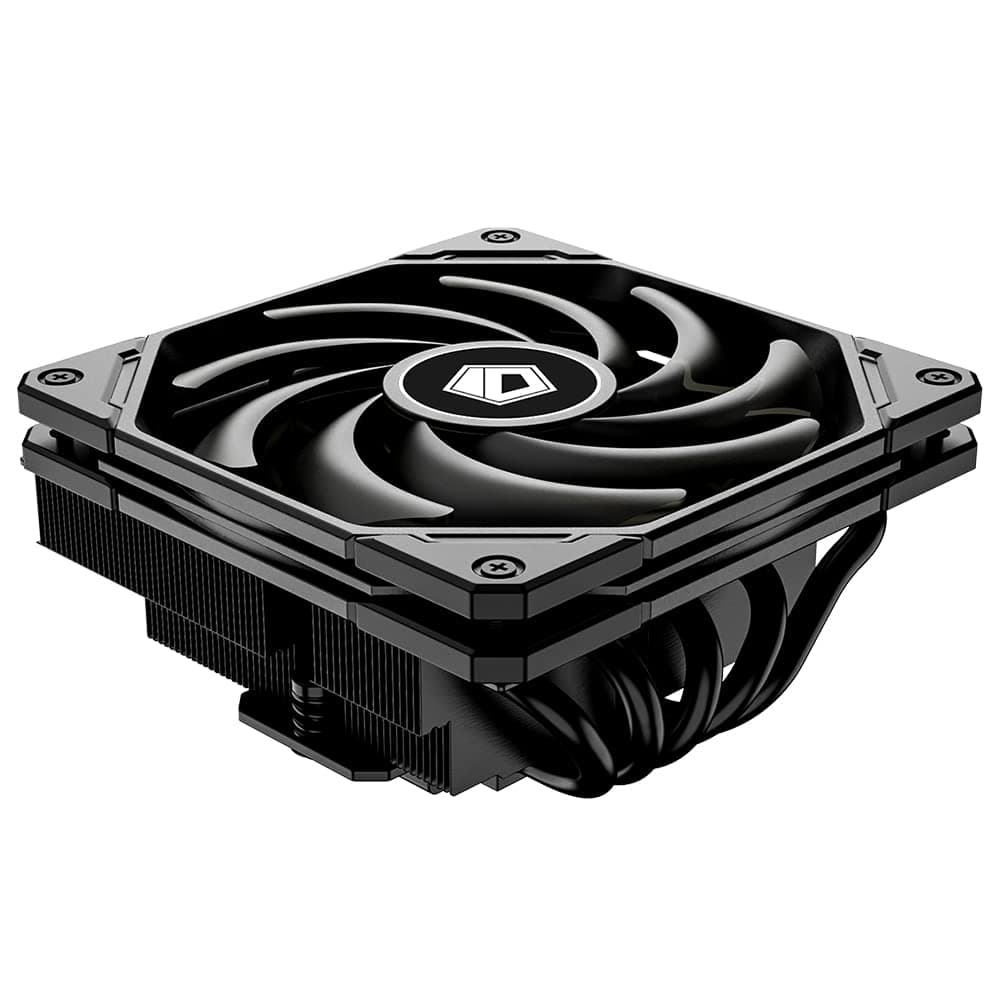 ID-COOLING IS-55 Black CPU Cooler Low Profile 57mm Height CPU Air Cooler 5 Heatpipes 120x120x15mm Slim Fan, CPU Fan for Intel LGA1700/115X/1200; AMD AM4/AM5