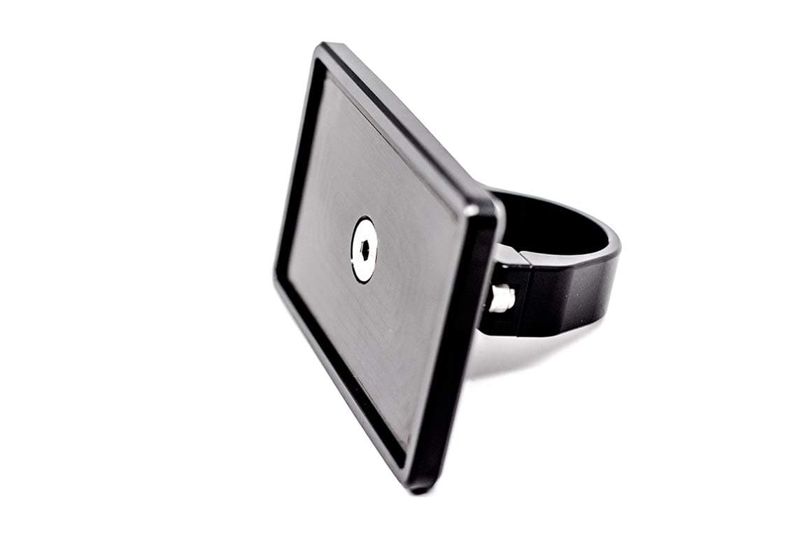 UTV INC Black 1.75" Clamp On Billet 4" x 2.5" OHV Registration Green Sticker Mount