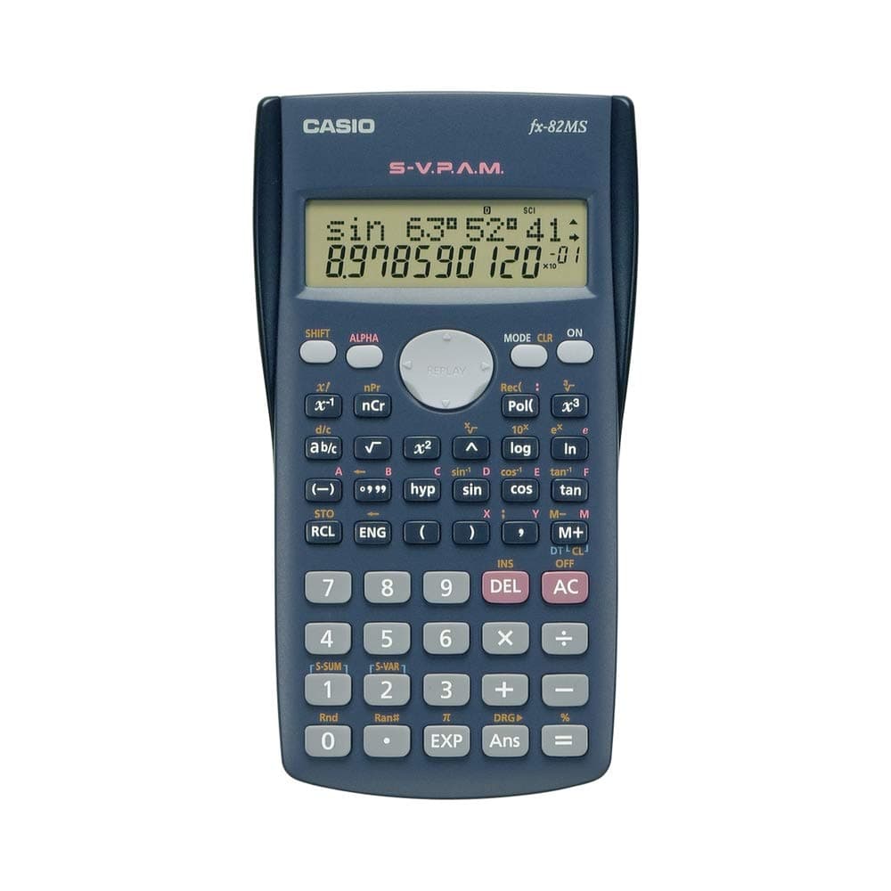 Casio FX-82MS Calculator Scientific/School Calculator two-line display with 240 Functions, Battery Powered, Colour: Dark Grey