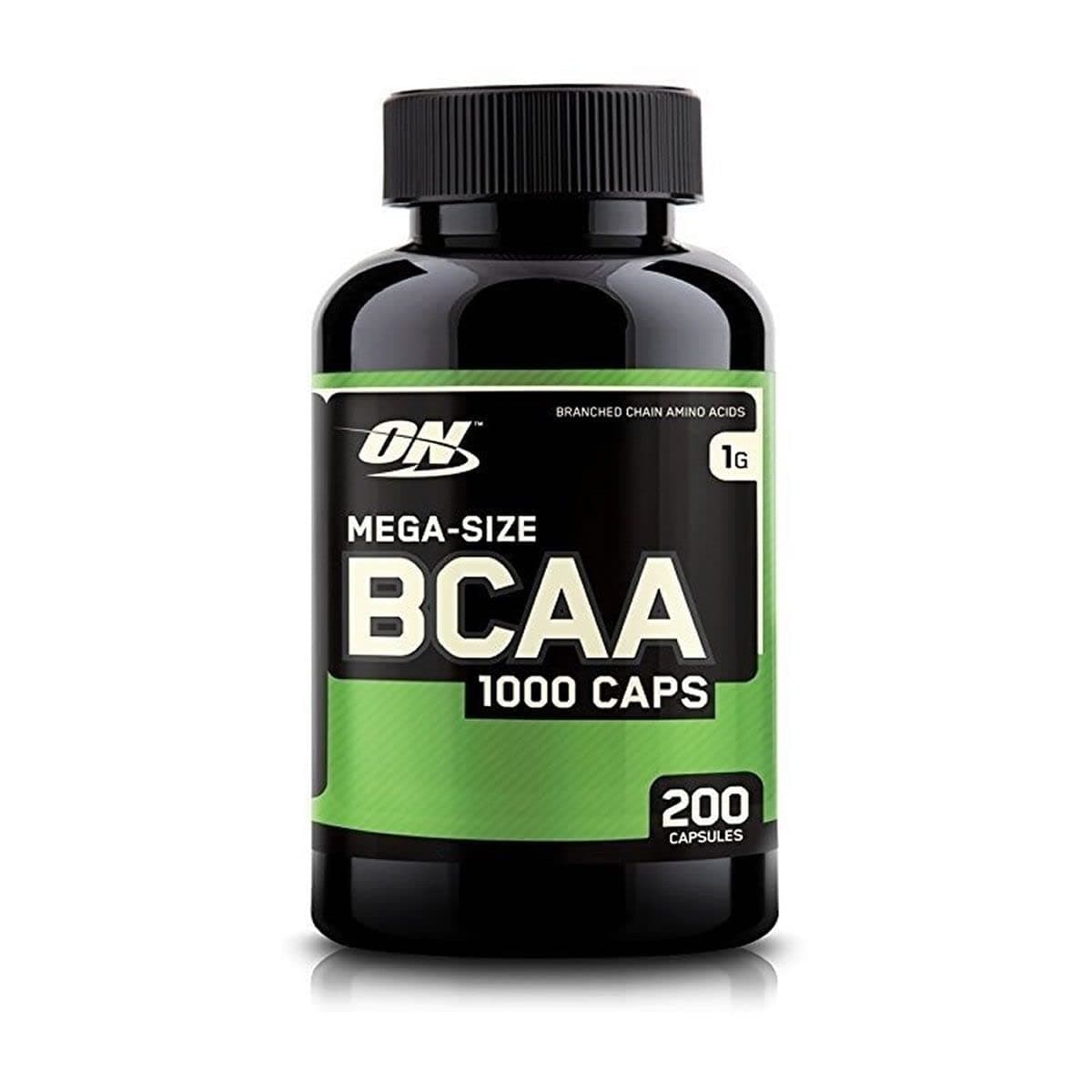 Instantized MEGA SIZE BCAA 1000 CAPS, Branched Chain Essential Amino Acids Capsules, 1000mg, 200 capsules