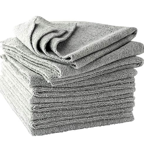 The Mop Mobs Silver Microfiber Antibacterial Cloth Wipes Out Germs & Allergens To Protect Your Familys Health Without Harsh Chemicals! 10 Pack Super Soft Cleaning Towels That Wont Scratch or Streak