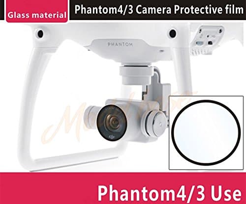 Lens Glass Protector For DJI Phantom 4 Phantom 3, Ultra Thin 0.6mm 9H Hard Tempered Glass Camera Protecive Film Anti-Scratch,Dustproof,High Transmittance Transparent