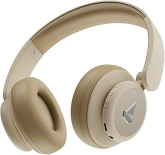 boAt Rockerz 450, 15 HRS Battery, 40mm Drivers, Padded Ear Cushions, Integrated Controls, Dual Modes, On Ear Bluetooth Headphones, Wireless Headphone with Mic (Hazel Beige)