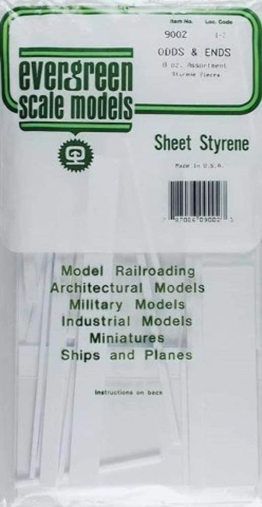 Evergreen Model Making Kit - 3 Count Styrene Pieces (Odds & Ends) - 227g - Multi-coloured - 6 x 12 cm