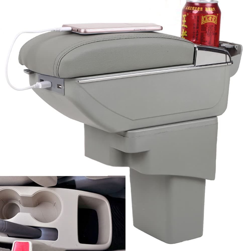 Car Center Console Armrest Storage Box Replacement for Hyundai Verna/Accent/Solaris/Dodge Attitude RB 2012 2013 2014 2015 2016