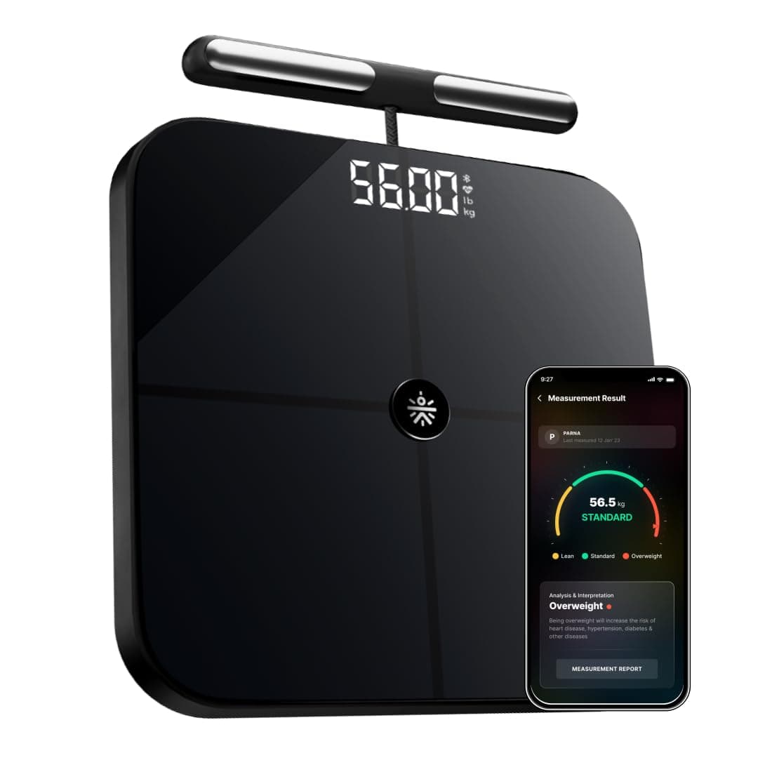 - Cult Smart Scale Pro, US FDA Approved, 50+ Parameters, Body Fat Scale, BMI, 10 members, Bluetooth Weight Machine, Body Fat Analyzer, LED Display.
