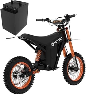 Tuttio Soleil01 Electric Dirt Bike, 2000W-37MPH-21AH Electric Motorcycle, 14"/12" Off-Road Dirt Bike, 18-43Miles Long Range Ebikes with for 3-Speed Modes for Adults Teens 13+ (with Battery)