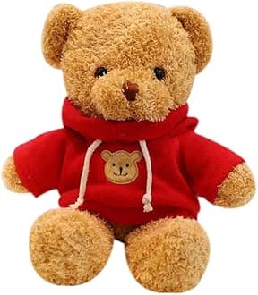Galatee Cute Teddy Bear Plush Stuffed Animal, Teddy Bear with Clothes, Gifts for Children(15.7" Red)