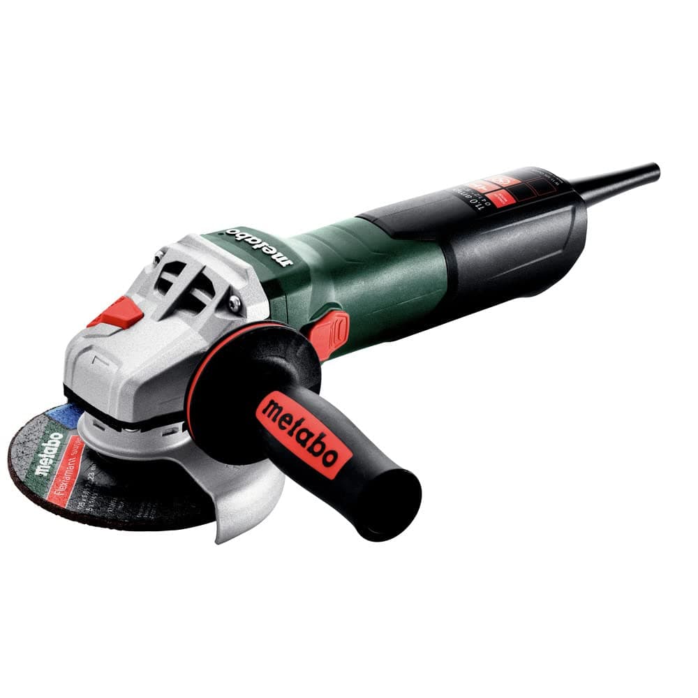 Metabo 4-1/2-5-Inch Angle Grinder, 11 Amp, 11,000 RPM, Lock-on Slide Switch, Made in Germany, W 11-125 Quick, 603623420, Green