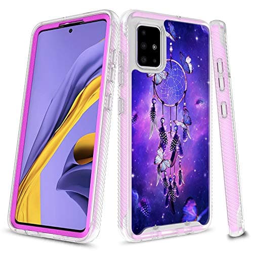 Samsung Galaxy A71 Case (NOT for 5G Version), Onyxii Graphic Design Shockproof Impact Resistant Protective Rugged Clear Hybrid Bumper Case for Samsung Galaxy A71 (Dream Catcher)