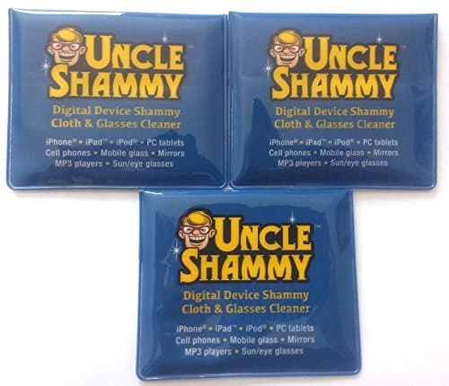 NEW Digital Device Uncle Shammy Small Cleaning Cloth 3 PACK Clean Smartphone Cell Phone Tablet Eye Glasses 5" by 5 1/2" each