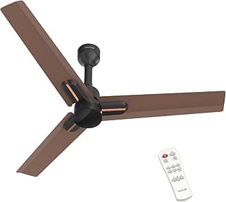 Wizzy Neo 1200mm 5-Star BLDC, Remote Ceiling fan for Living Room| 55% Energy Saving, 100% Copper, High Air Delivery, 6 Speed Setting, Free Installation | 4-yr Warranty【Brown Copper】