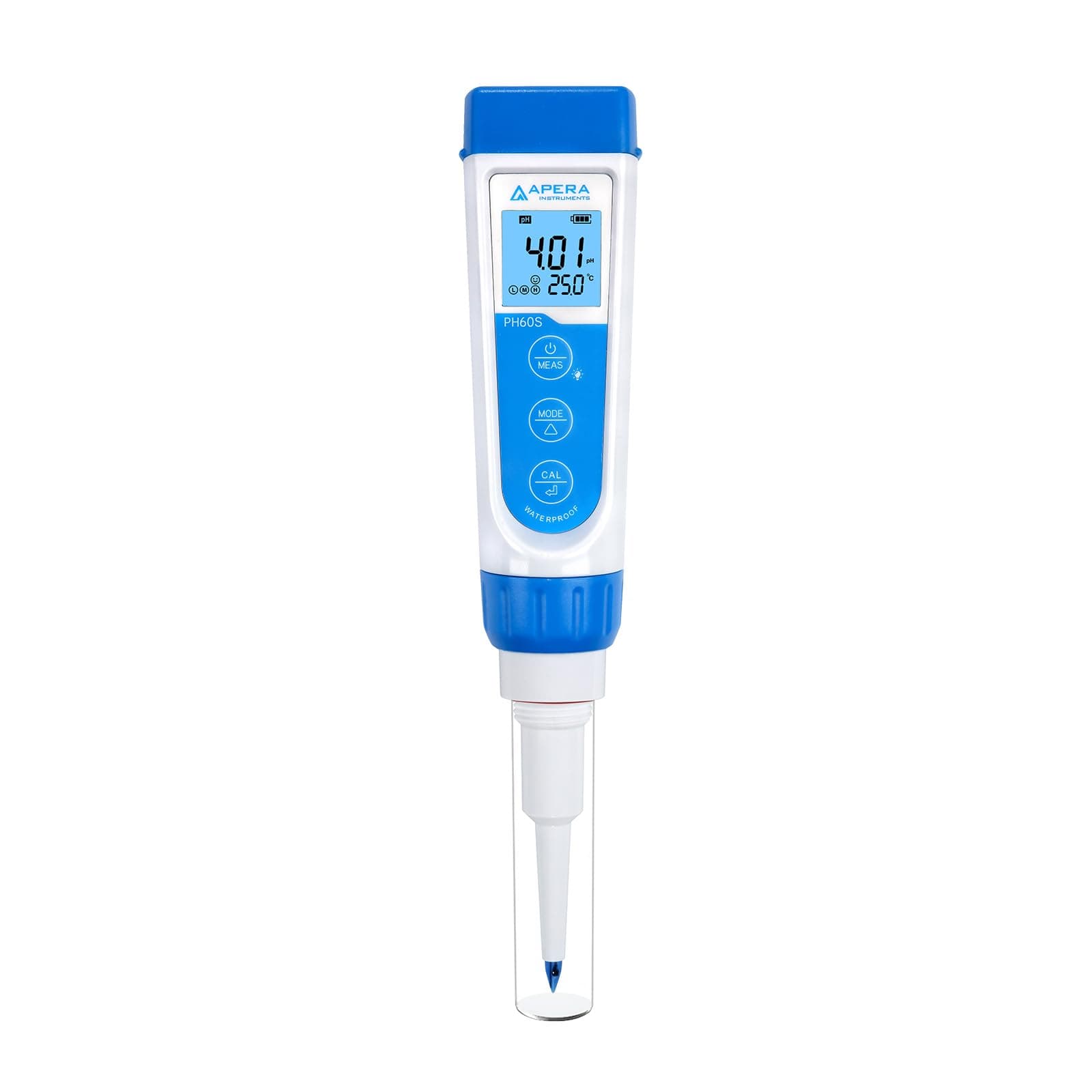 Premium-Series PH60S Food pH Pocket Tester Kit, Swiss Spear pH Electrode, ±0.01 pH Accuracy, -2.00-16.00 pH Range (AI313)
