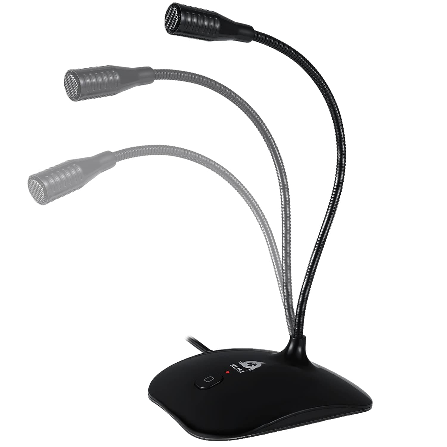 KLIM Talk USB Desk Microphone for Computer - New - Compatible with Any PC Laptop Mac PS4 - Professional Desktop Mic with Stand - Recording Gaming Streaming YouTube Podcast Mics