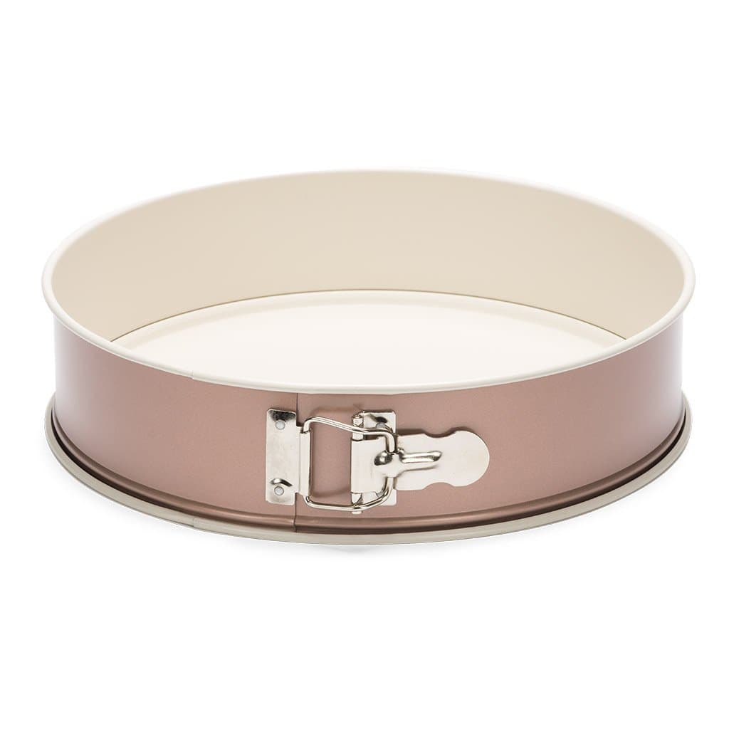 patisseCeramic Series Round Springform with double non-stick ceramic coating, 9-1/2"/24cm, White/Copper