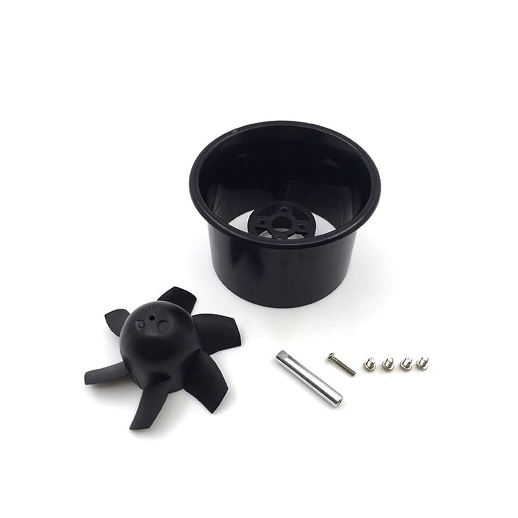 JFtech 55mm Duct Fan Unit 6-Blade Propeller Kit Set for 500g RC Ducted Fan EDF Jet Aircraft Airplane